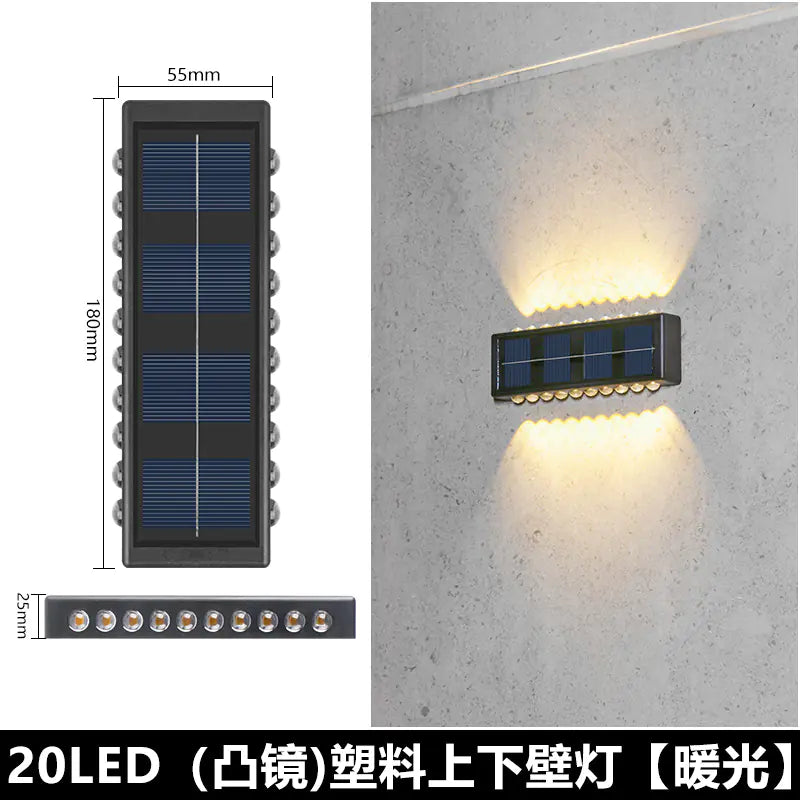Solar Outdoor Wall Light for Home Garden Decoration