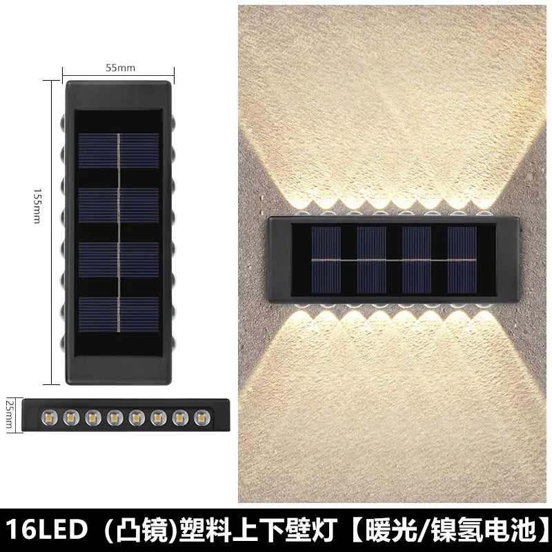 Solar Outdoor Wall Light for Home Garden Decoration