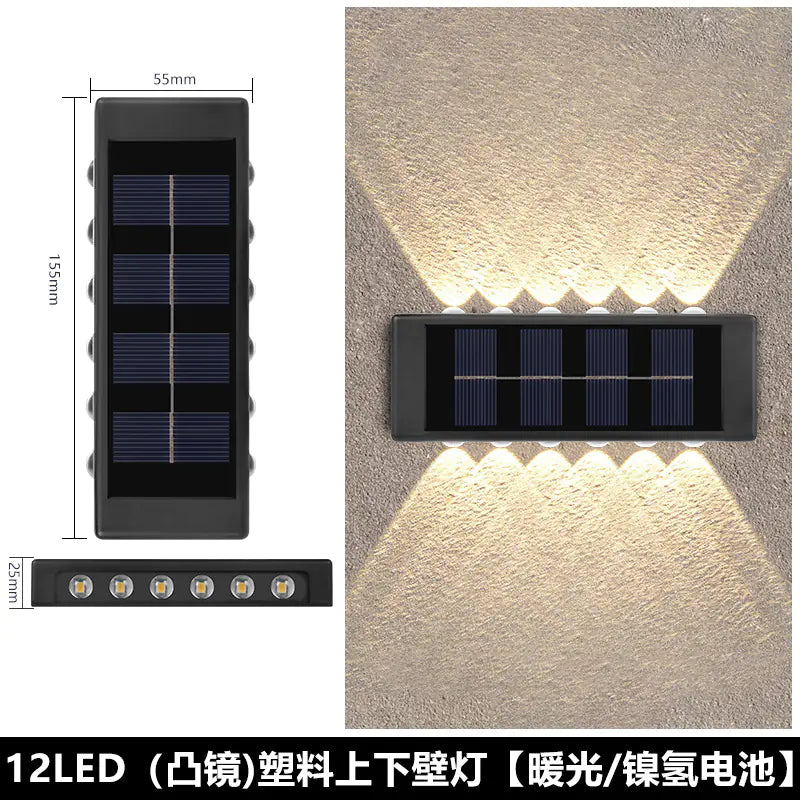 Solar Outdoor Wall Light for Home Garden Decoration
