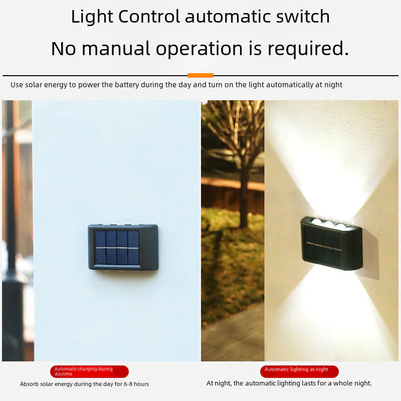 Solar Outdoor Wall Light for Home Garden Decoration