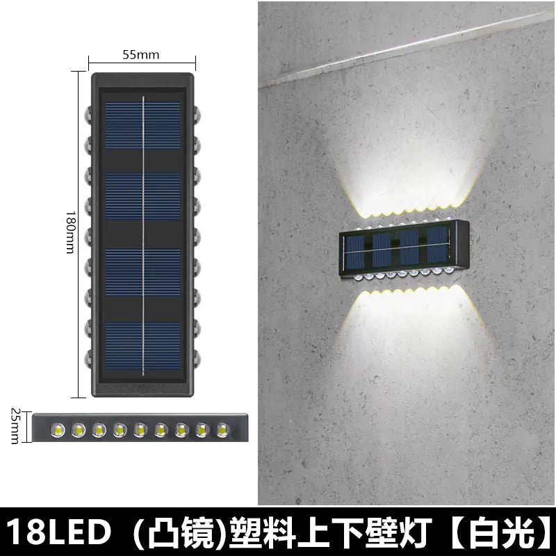 Solar Outdoor Wall Light for Home Garden Decoration