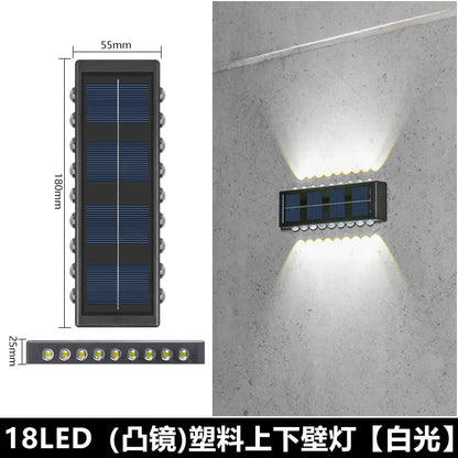 Solar Outdoor Wall Light for Home Garden Decoration