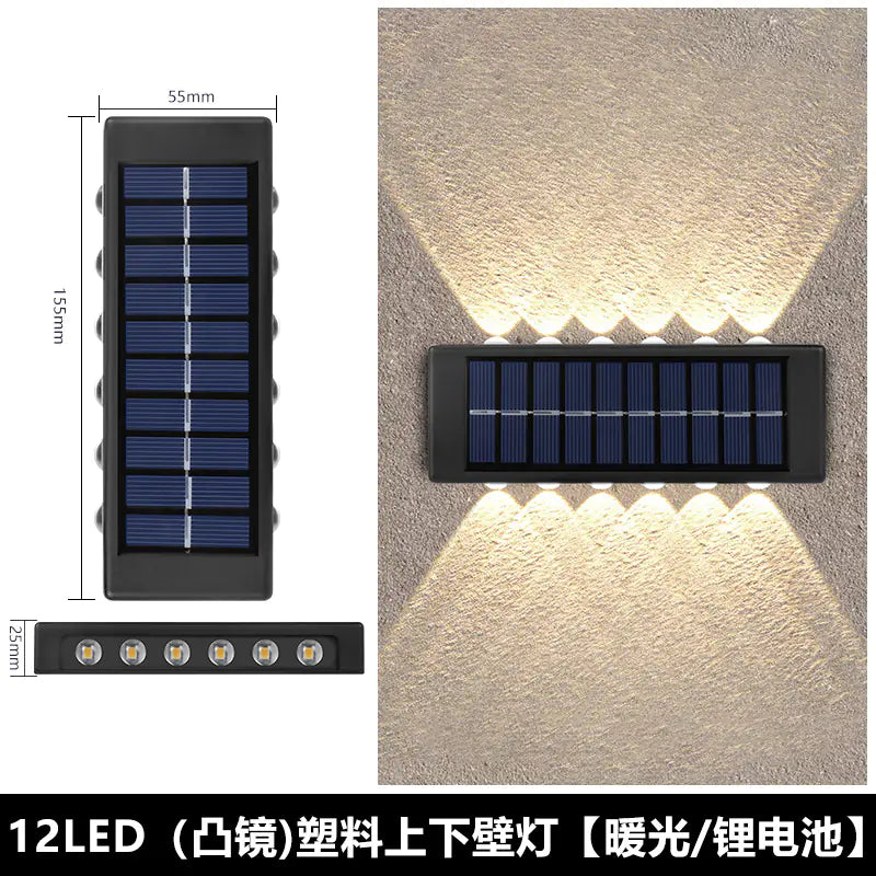 Solar Outdoor Wall Light for Home Garden Decoration