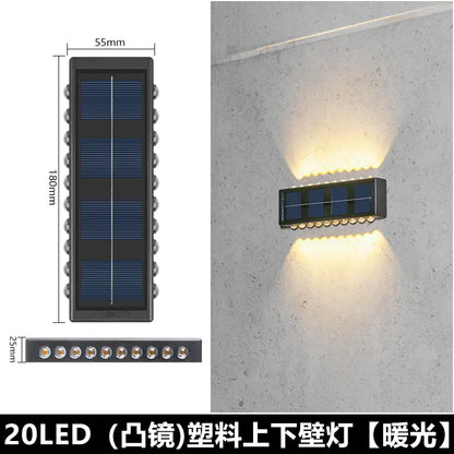 Solar Outdoor Wall Light for Home Garden Decoration