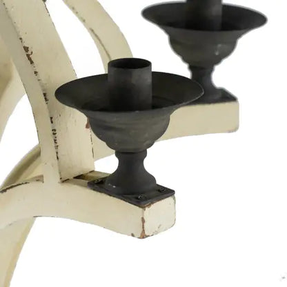 Light Wood Chandelier With Adjustable Chain