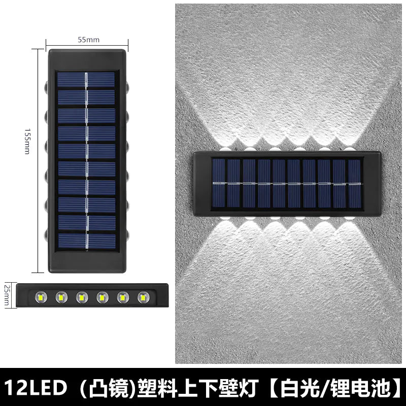 Solar Outdoor Wall Light for Home Garden Decoration