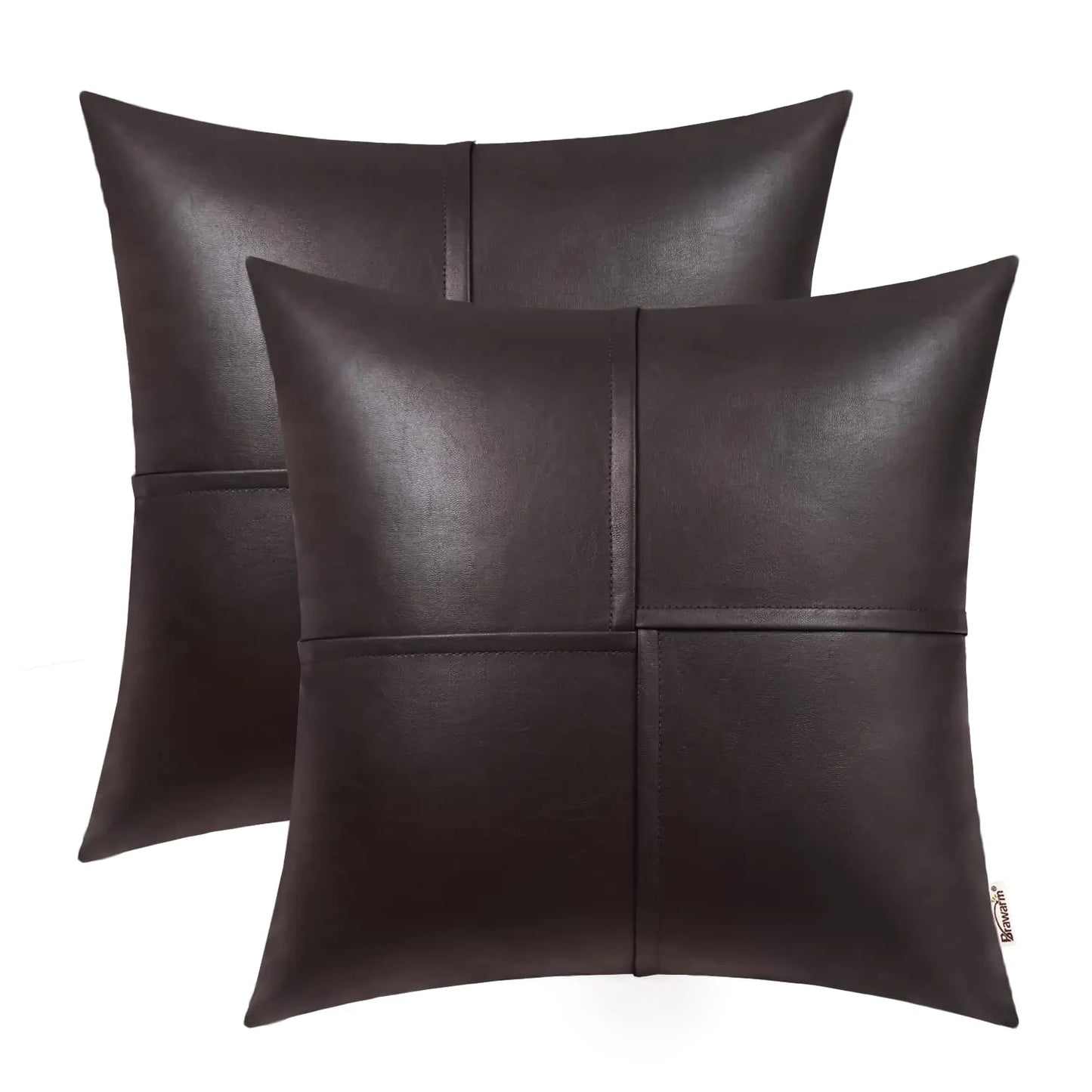 Faux Leather Throw Pillow Covers 18 X 18 Inches