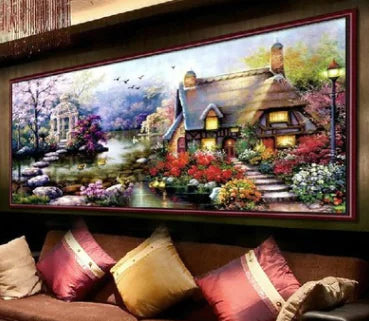 Mona Lisa Dream Home Cross-Stitch Garden Scene