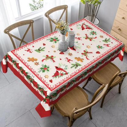 Washable mutakin Christmas Rectangle Tablecloth