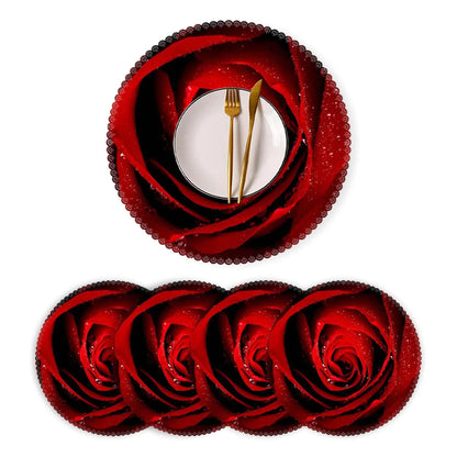 PlacematsRound Placemats Washable Polyester