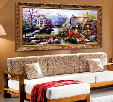 Mona Lisa Dream Home Cross-Stitch Garden Scene