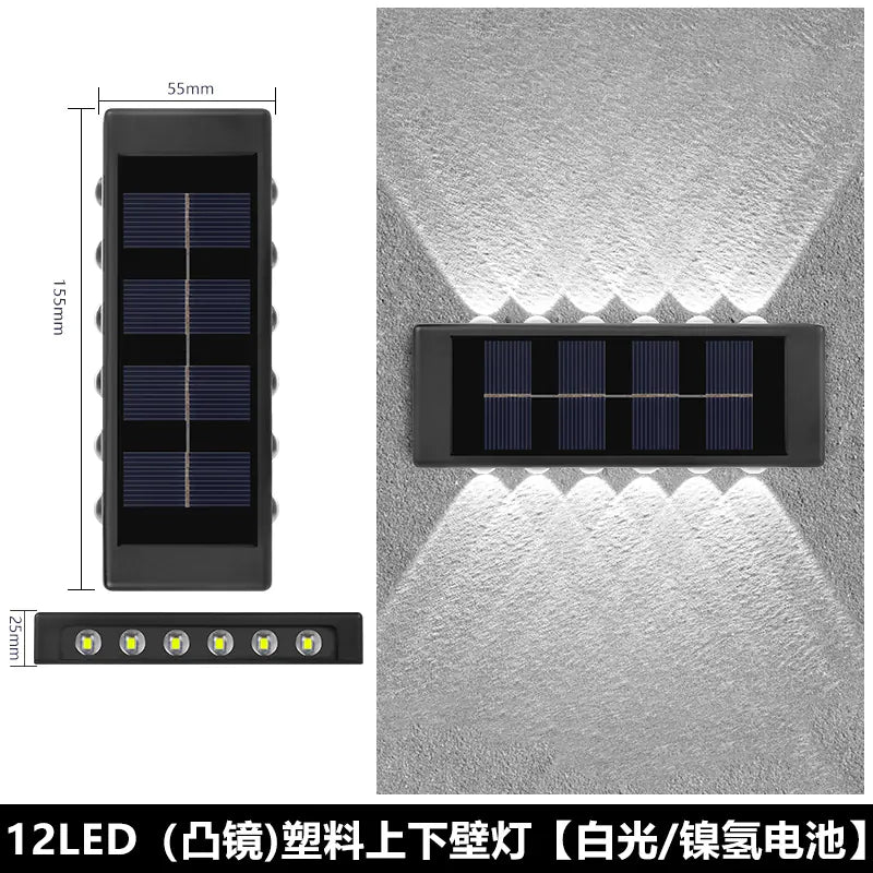 Solar Outdoor Wall Light for Home Garden Decoration